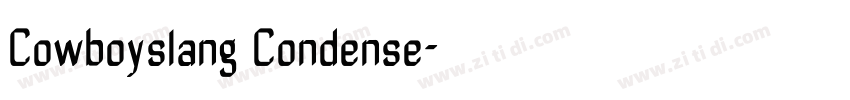 Cowboyslang Condense字体转换